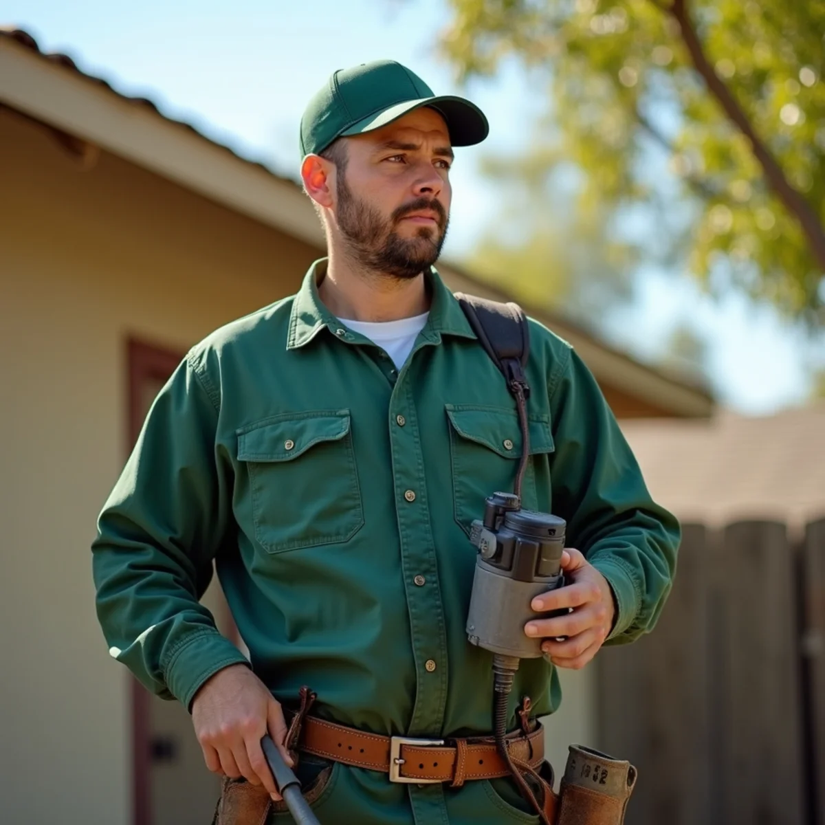 Pest control technician at work in Chowchilla, CA