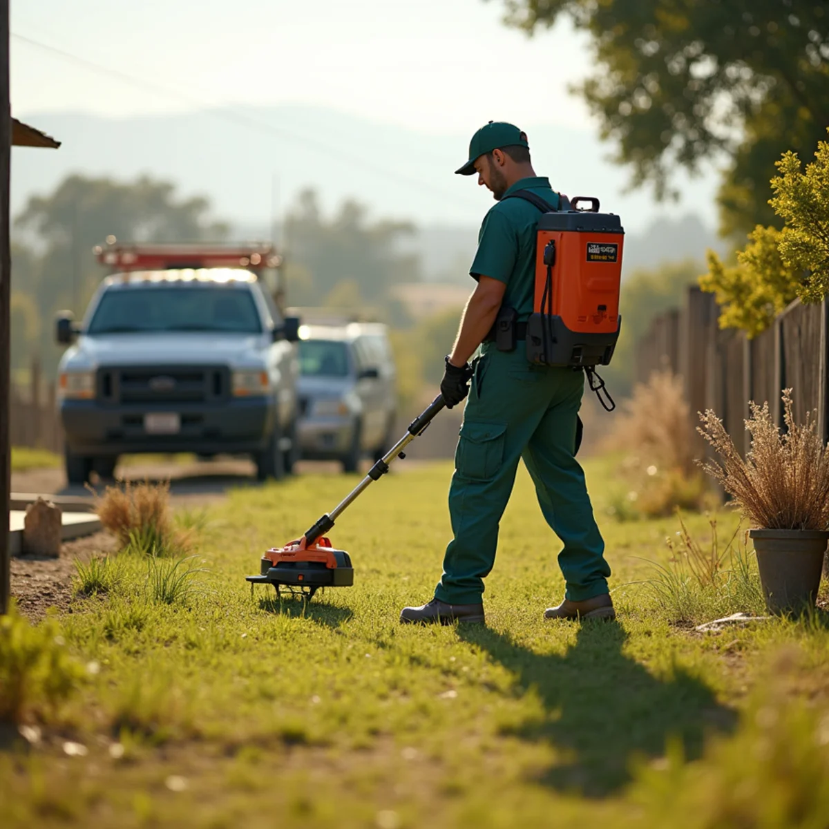 Pest control yard and terrain in Coalinga, CA