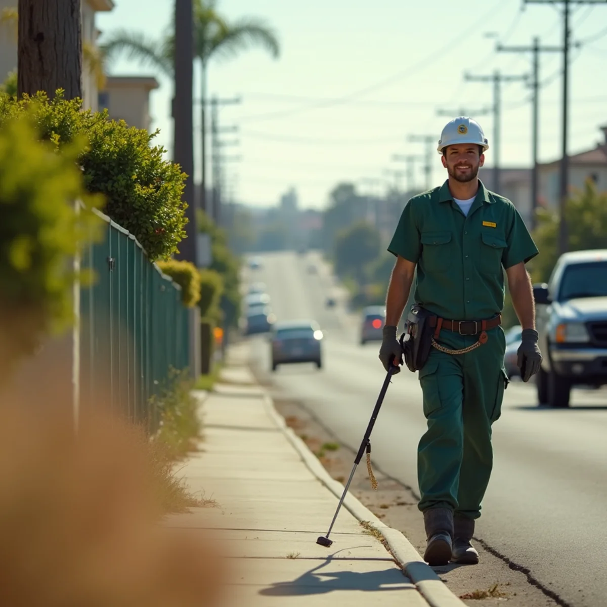 Pest control neighborhood streetscape in Hanford, CA