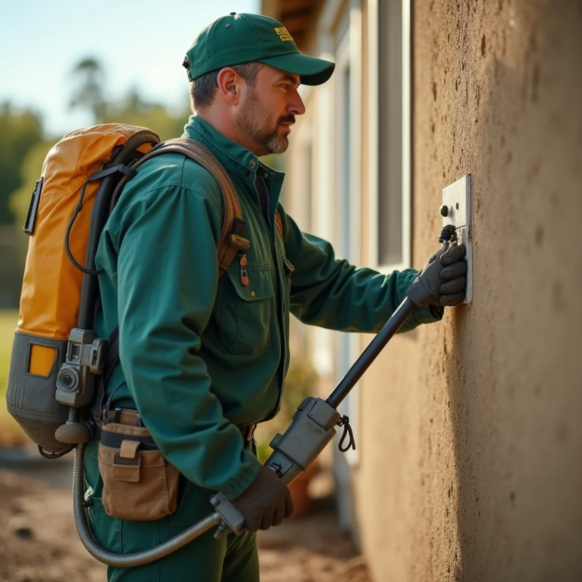Pest control technician at work in Prather, CA