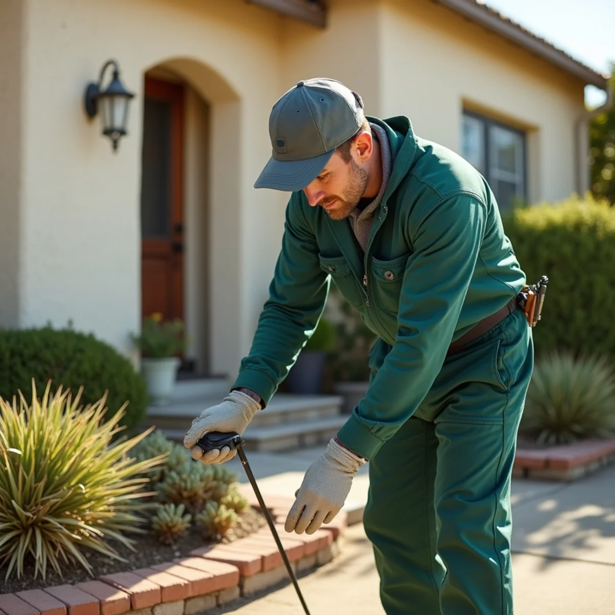 Pest control technician at work in Reedley, CA