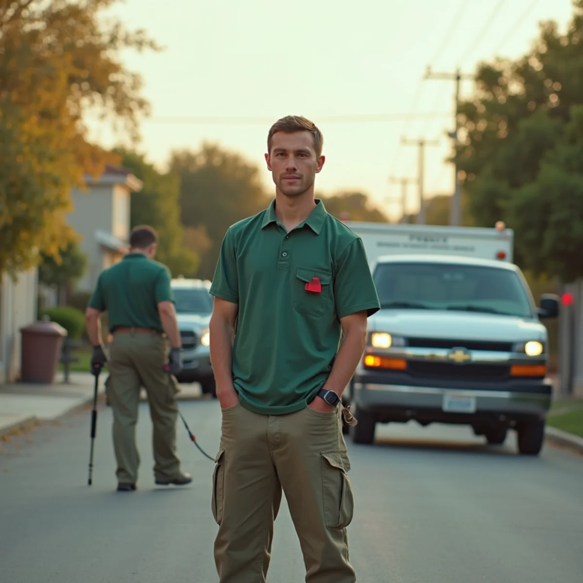 Pest control neighborhood streetscape in Selma, CA